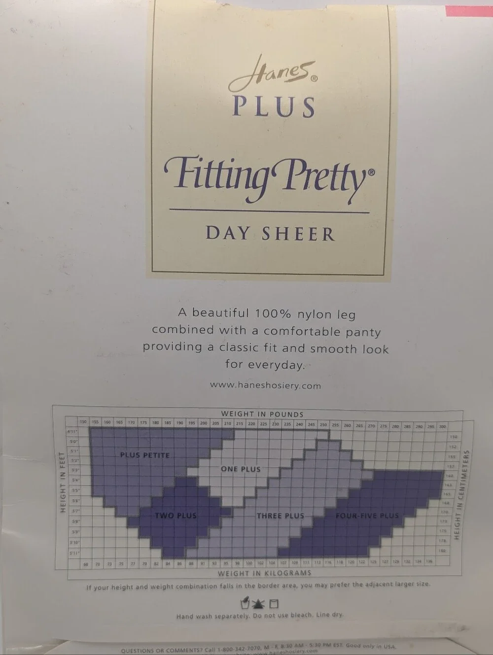 Hanes Plus Fitting Pretty Day Sheer Pantyhose Size 4-5 Plus Barely Black